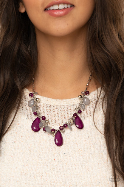Paparazzi Accessories-Seaside Solstice Purple Necklace Set