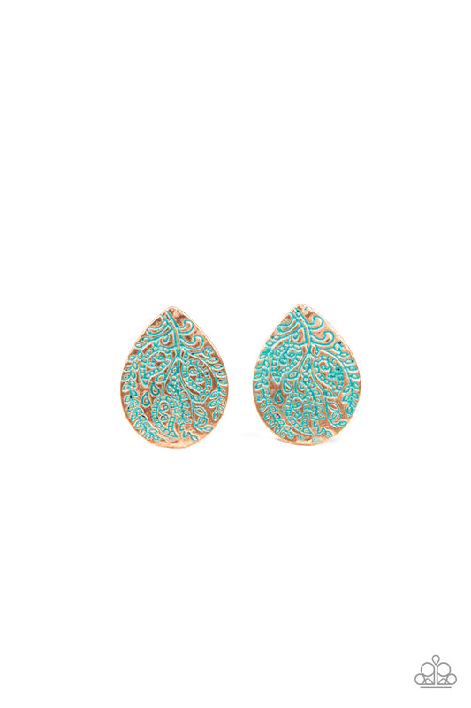 Paparazzi Accessories-Seasonal Bliss Copper Earrings