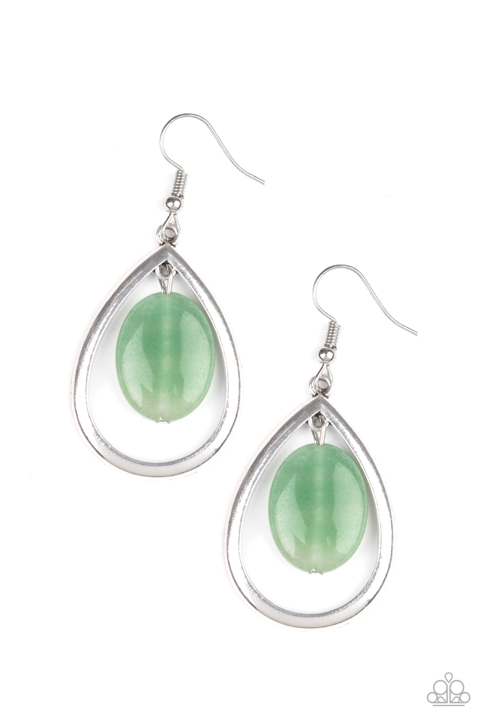 Paparazzi Accessories-Seasonal Simplicity Green Earrings