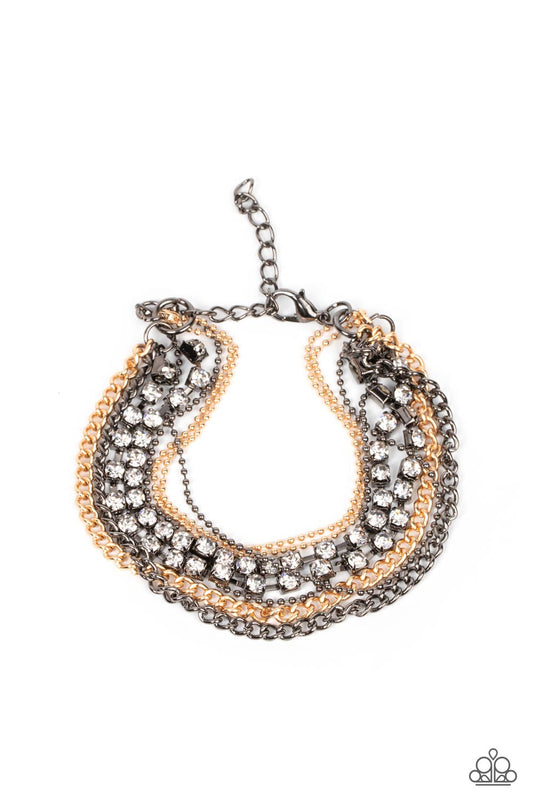 Paparazzi Accessories-Secretly Sassy Multi Glittery Strand Bracelet