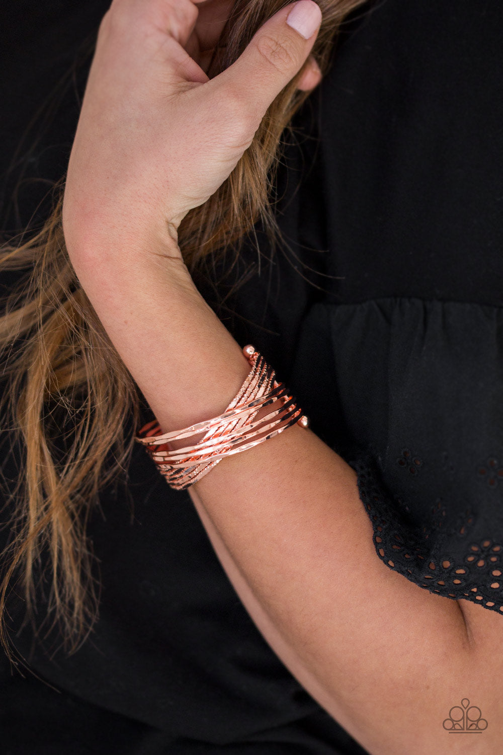 Paparazzi Accessories-See A Pattern? Copper Bracelet