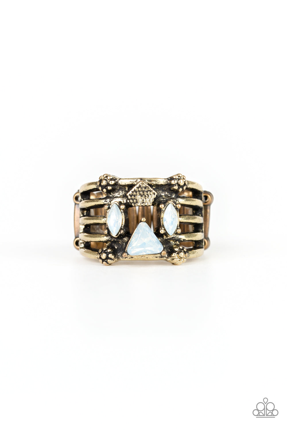 Paparazzi Accessories-Shape Scene Brass Ring