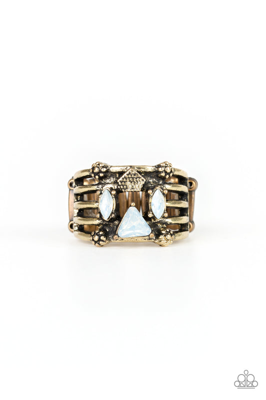 Paparazzi Accessories-Shape Scene Brass Ring