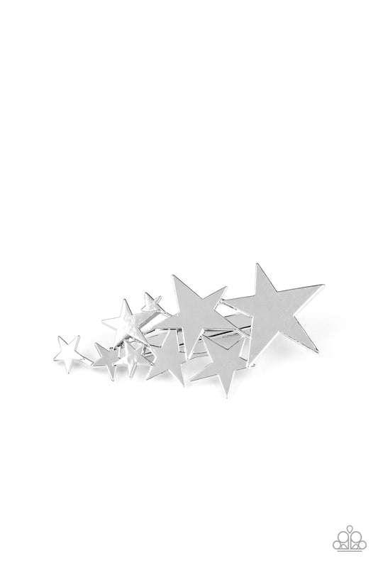 Paparazzi Accessories-She STAR-ted It! Silver Hair Clip