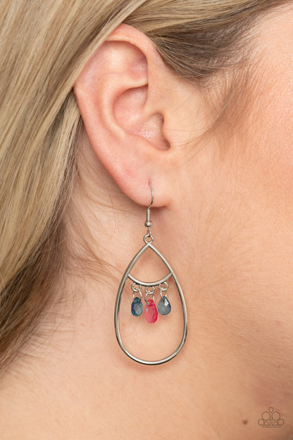 Paparazzi Accessories-Shimmer Advisory Multi Swing Earrings