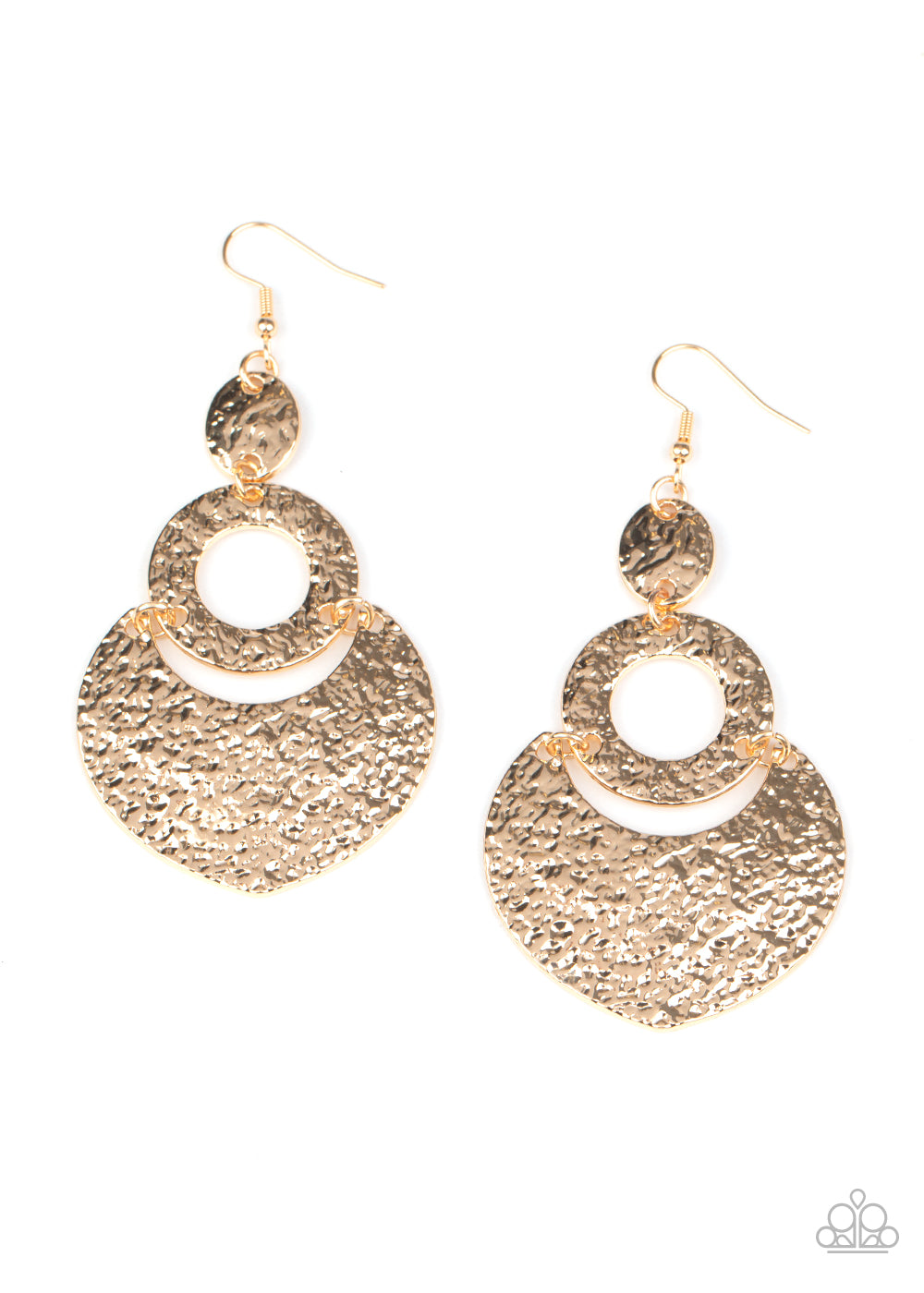 Paparazzi Accessories-Shimmer Suite Gold Earrings