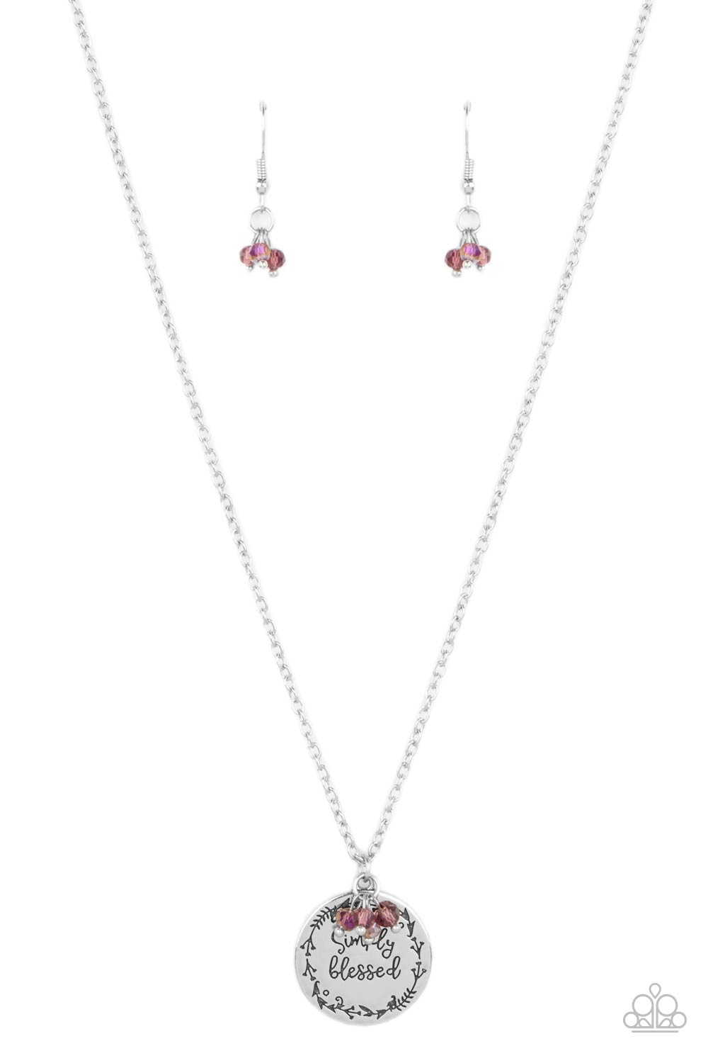 Paparazzi Accessories-Simple Blessings Purple "Simply Blessed" Necklace Set