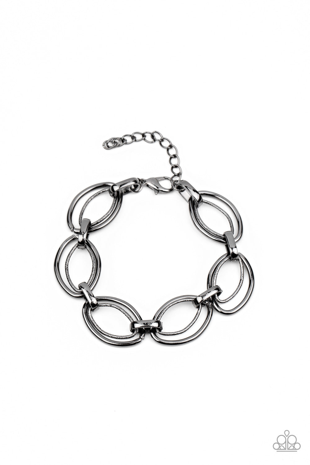 Paparazzi Accessories-Simplistic Shimmer Black Bracelet