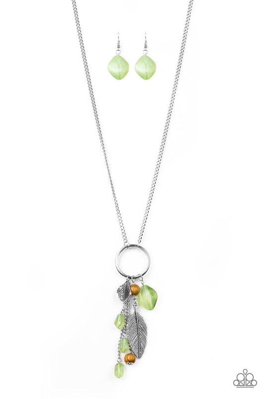 Paparazzi Accessories-Sky High Style Green Necklace Set