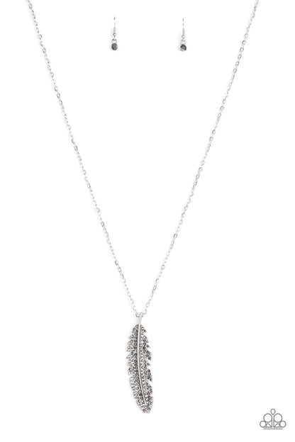 Paparazzi Accessories-Soaring High Silver Necklace Set