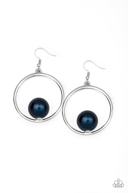 Paparazzi Accessories-Solitaire REFINEMENT Blue Earrings