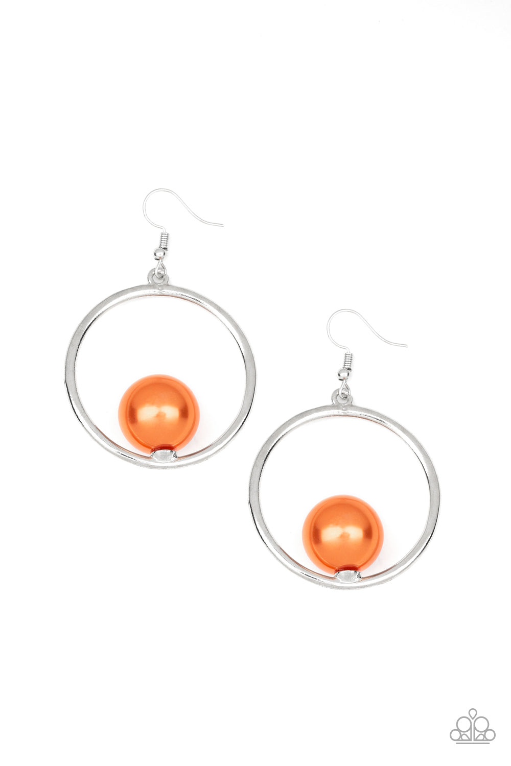 Paparazzi Accessories-Solitaire REFINEMENT Orange Earrings