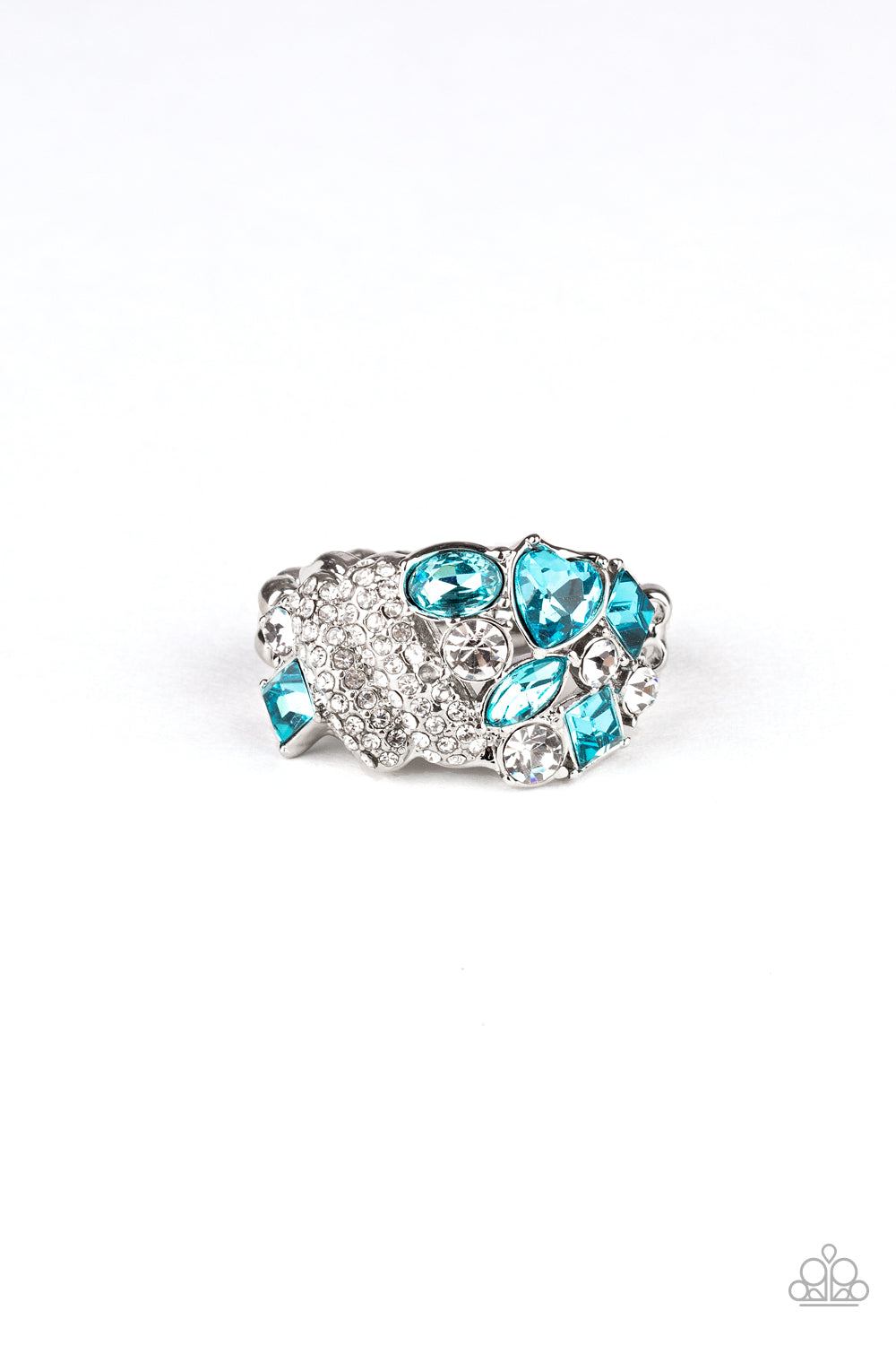 Paparazzi Accessories-Sparkle Bust Blue Ring