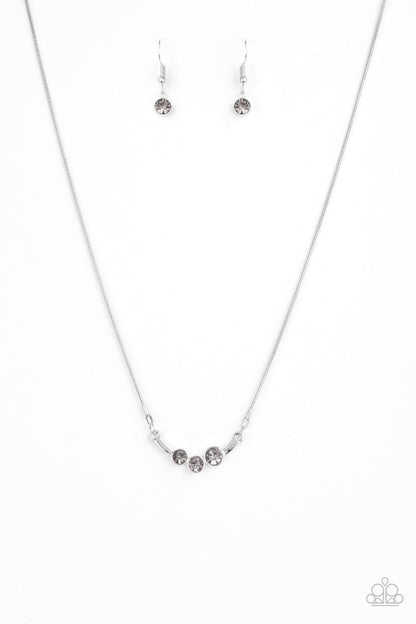 Paparazzi Accessories-Sparkling Stargazer Smoky Silver Trio Necklace Set