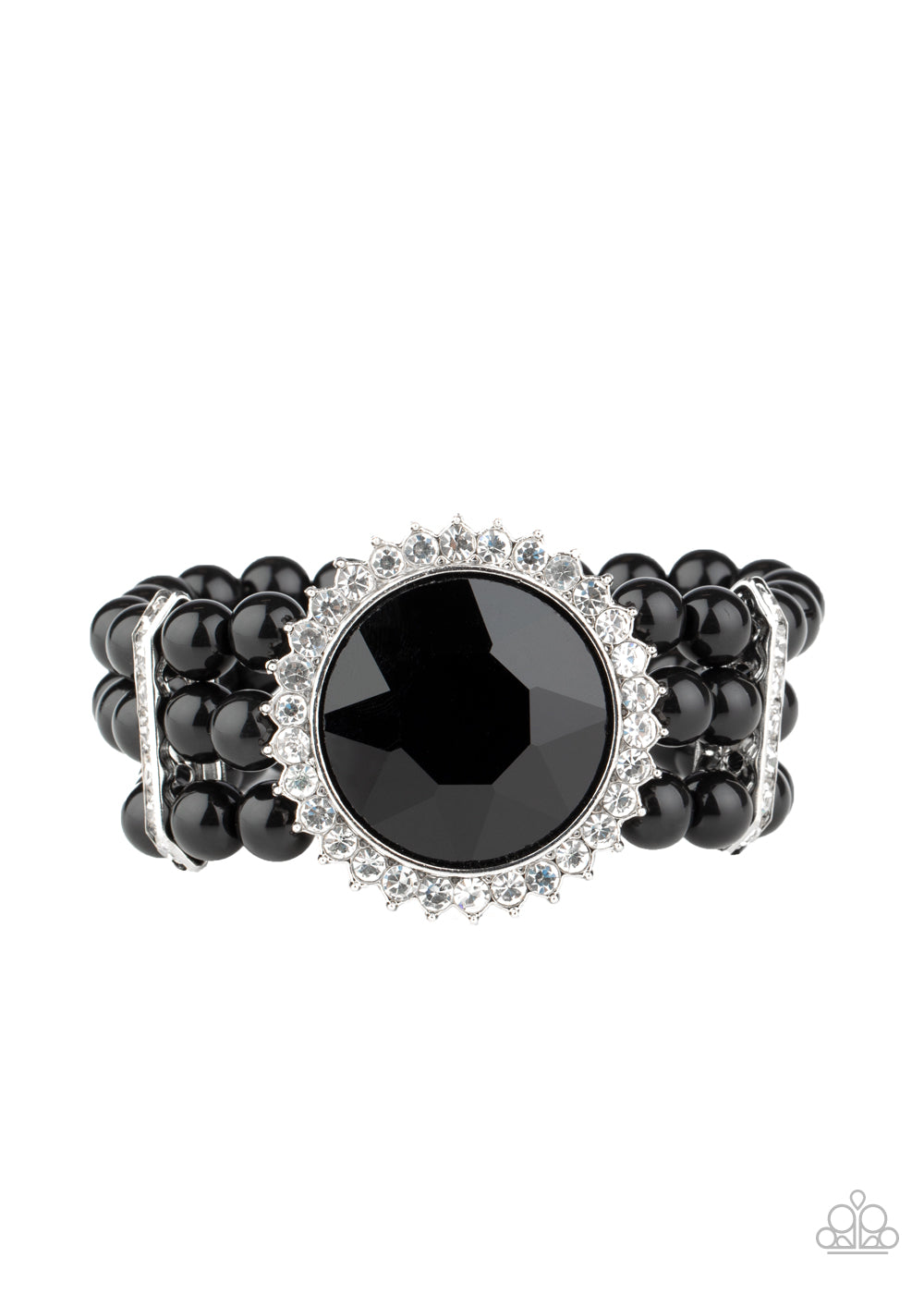 Paparazzi Accessories-Speechless Sparkle Black Bracelet