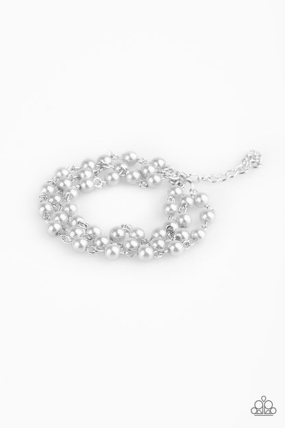 Paparazzi Accessories-Stage Name Silver Bracelet