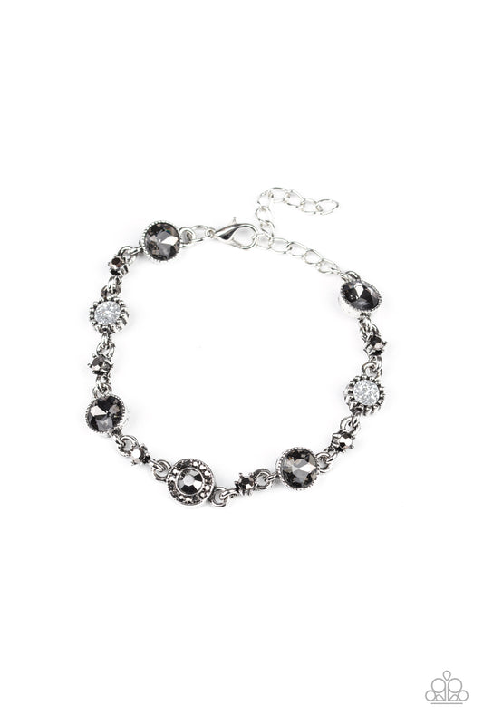 Paparazzi Accessories-Stargazing Sparkle Silver Bracelet