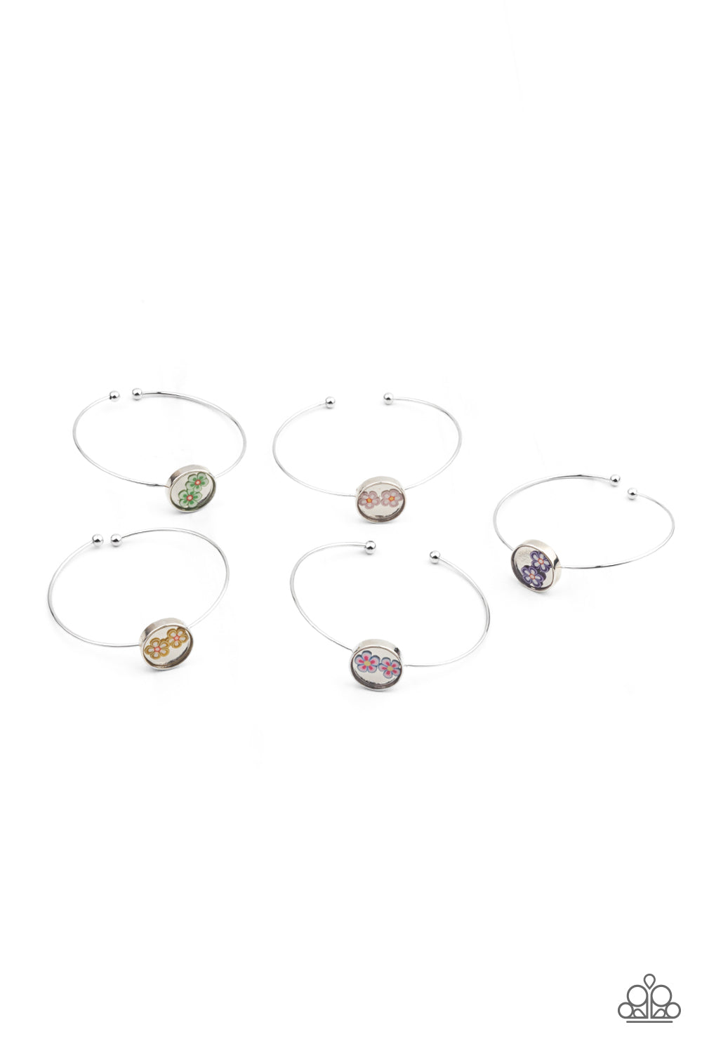 Paparazzi Accessories-Starlet Shimmer Spring Floral Inspired Cuff Bracelet Kit