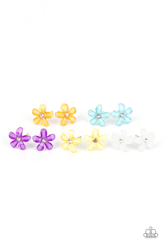 Paparazzi Accessories-Starlet Shimmer Glassy Floral Earring Kit