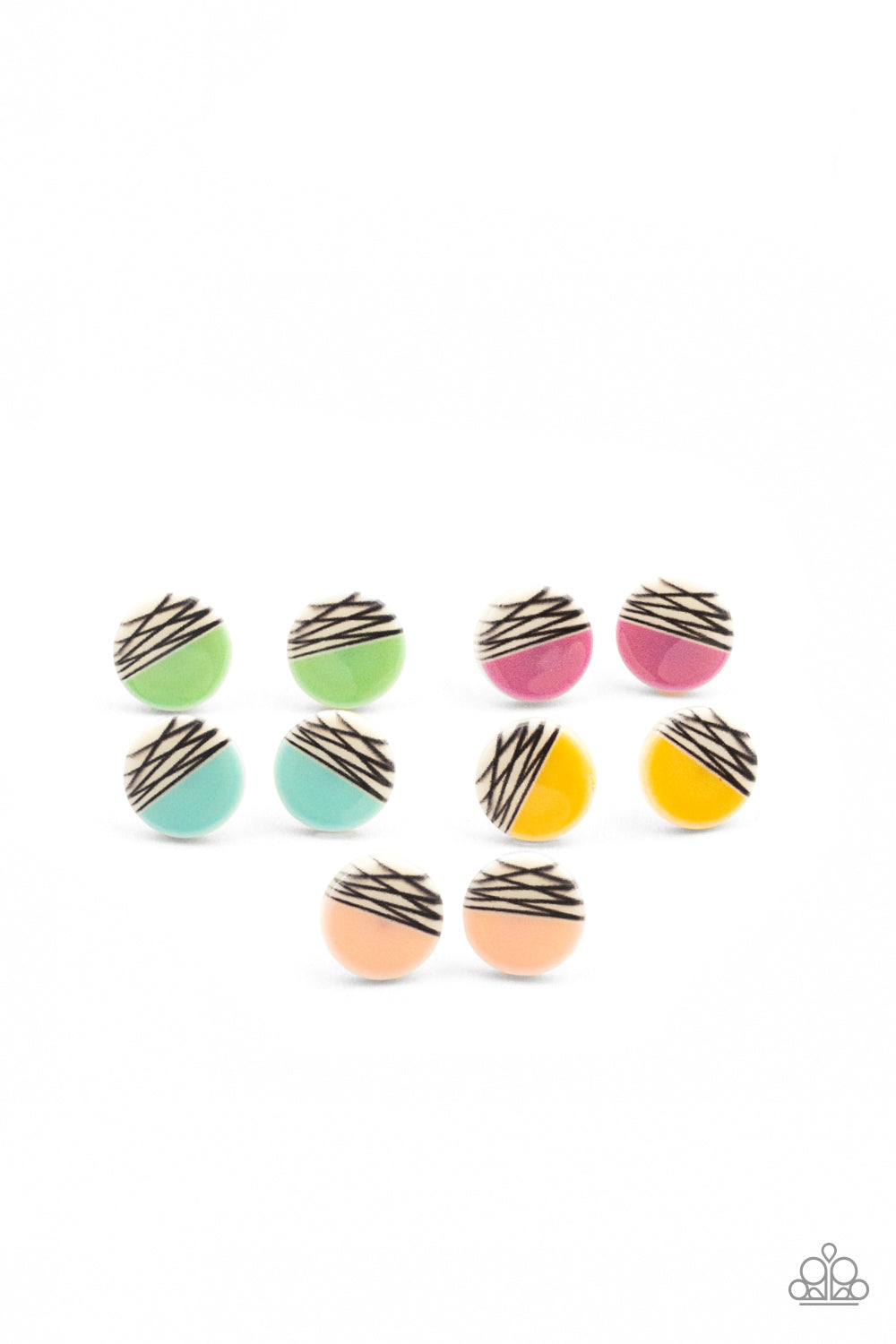 Paparazzi Accessories-Starlet  Retro Stripe Earrings