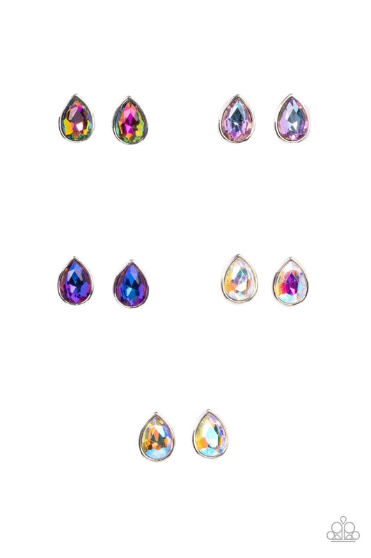 Paparazzi Accessories-Starlet Shimmer Oil Spill Teardrop Earrings