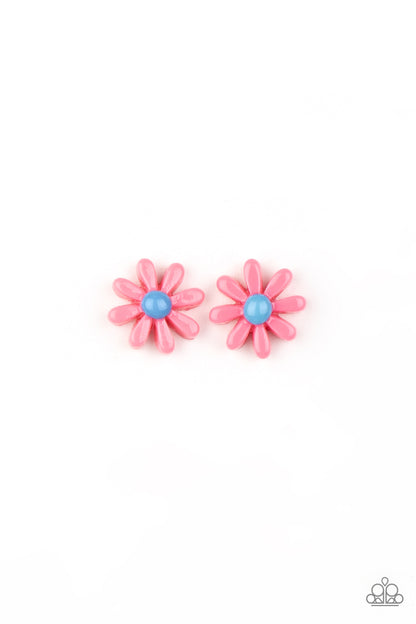 Paparazzi Accessories-Starlet Shimmer Floral Earrings