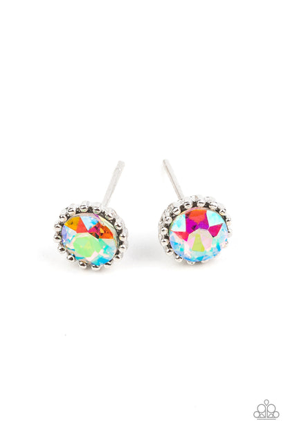 Paparazzi Accessories-Starlet Shimmer Varies Shapes of Iridescent Rhinestone Earrings