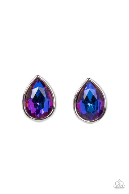 Paparazzi Accessories-Starlet Shimmer Oil Spill Teardrop Earrings