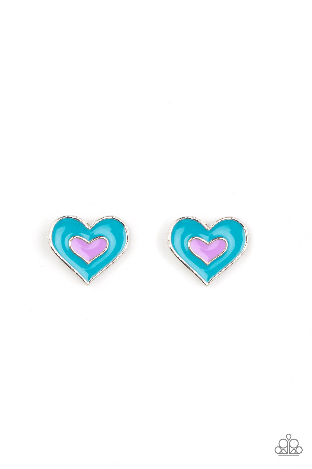 Paparazzi Accessories-Starlet Shimmer Multicolored Heart Earrings