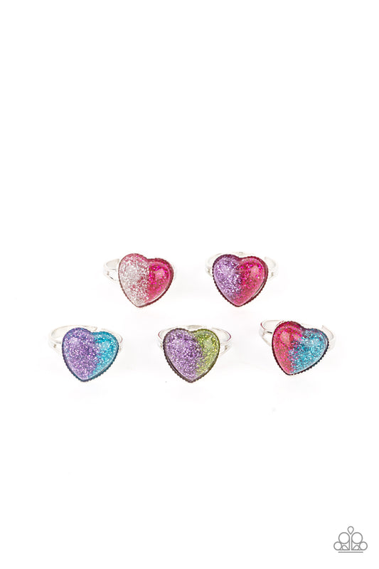 Paparazzi Accessories-Starlet Shimmer Glittery Heart Rings