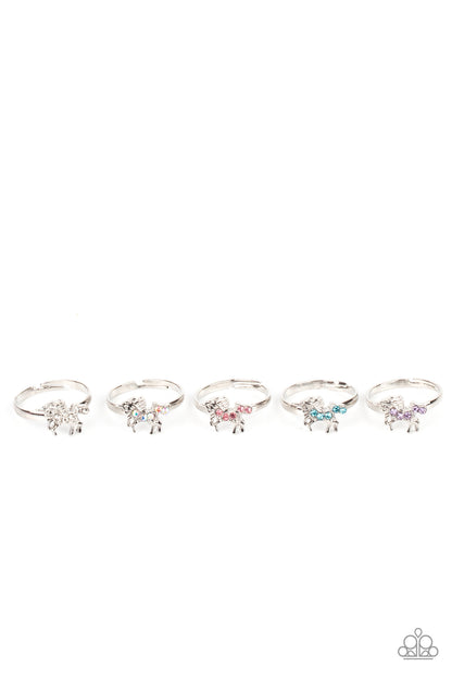 Paparazzi Accessories-Starlet Shimmer Iridescent Unicorn Rings