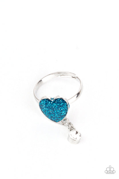 Paparazzi Accessories-Starlet Shimmer Multicolored Rhinestone Heart Ring Kit