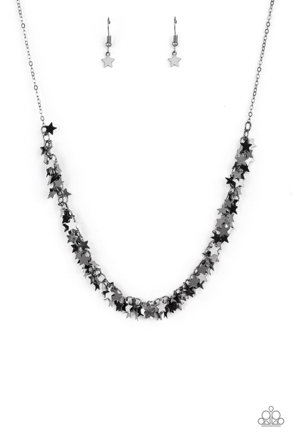 Paparazzi Accessories-Starry Anthem Black Star Charm Necklace Set