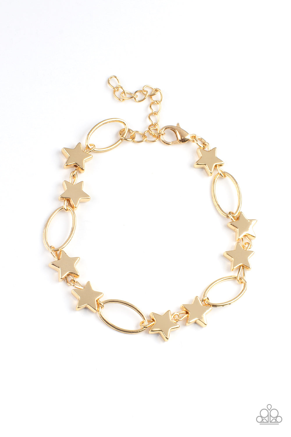 Paparazzi Accessories-Stars and Sparks Gold Airy Oval Link Bracelet