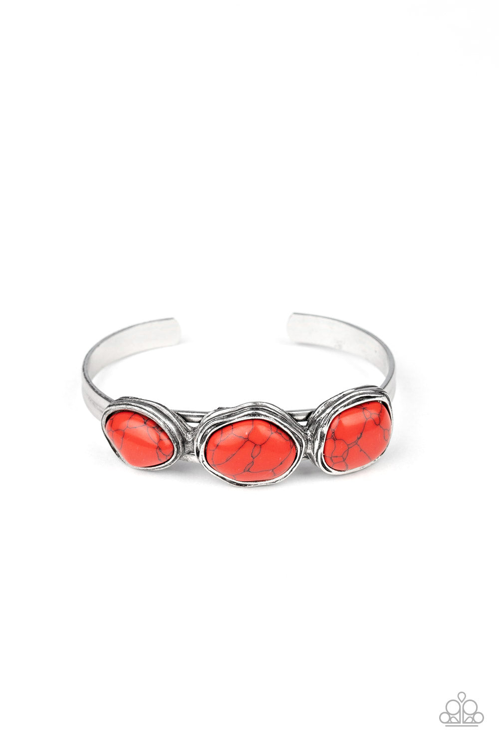 Paparazzi Accessories-Stone Shop Red Cuff Bracelet