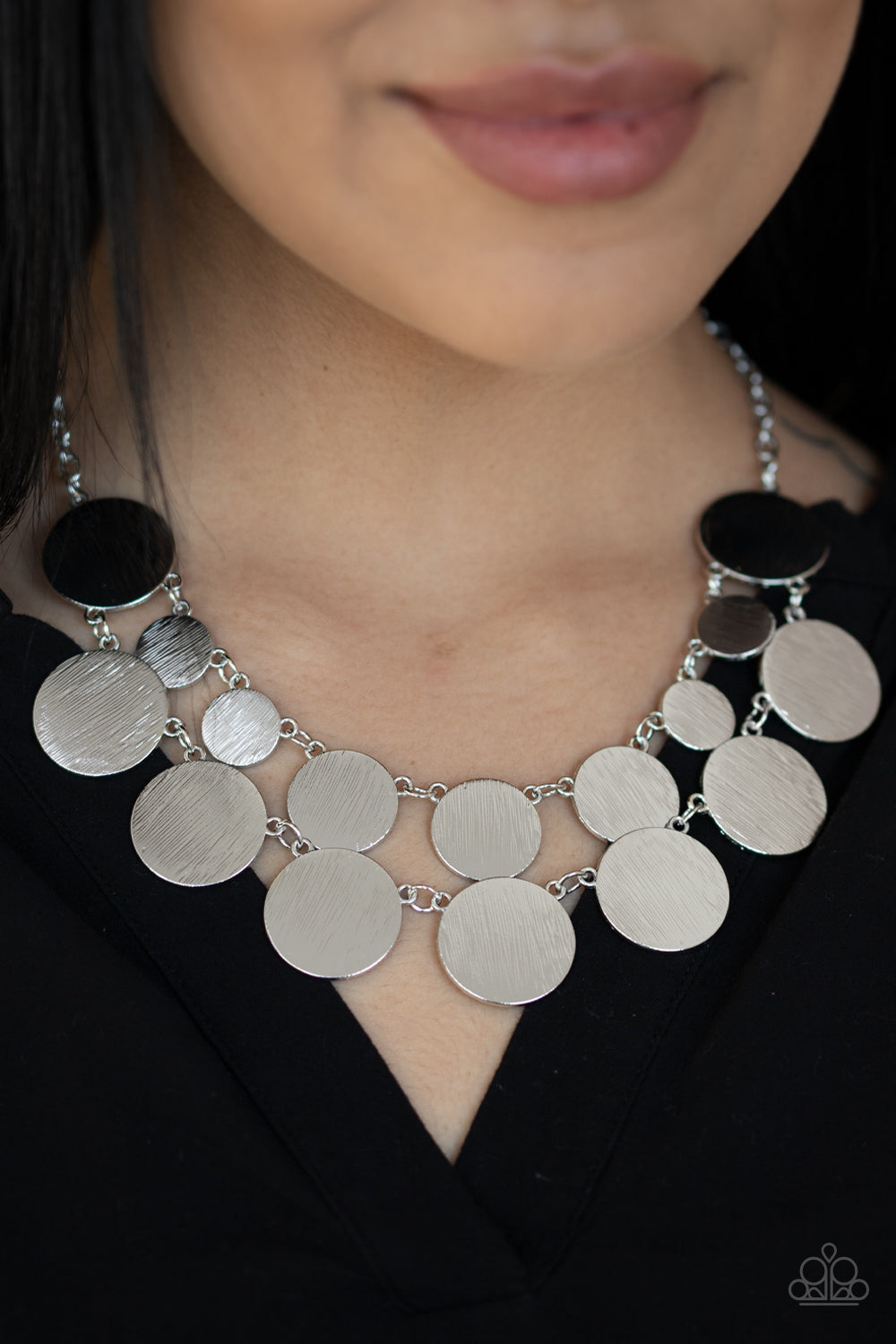 Paparazzi Accessories-Stop and Reflect Silver Necklace Set