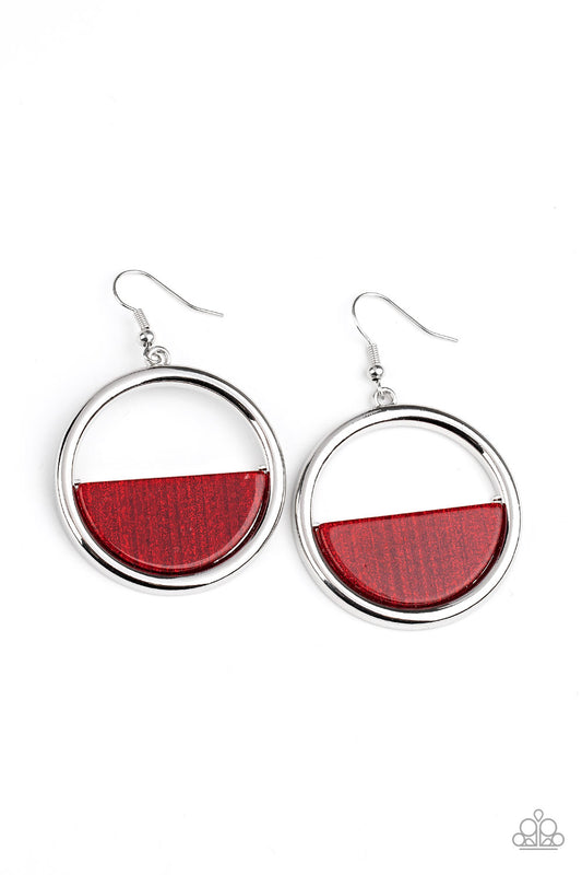 Paparazzi Accessories-Stuck In Retrograde Red Earrings