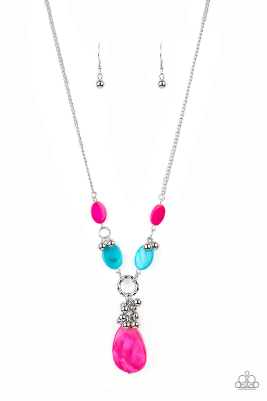 Paparazzi Accessories-Summer Idol Multi Oval Teardrop Shell Bead Necklace Set