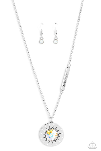 Paparazzi Accessories-Sundial Dance Multi Silver Pendant Necklace Set