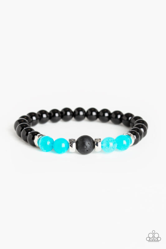 Paparazzi Accessories-Super Serene Blue Bracelet