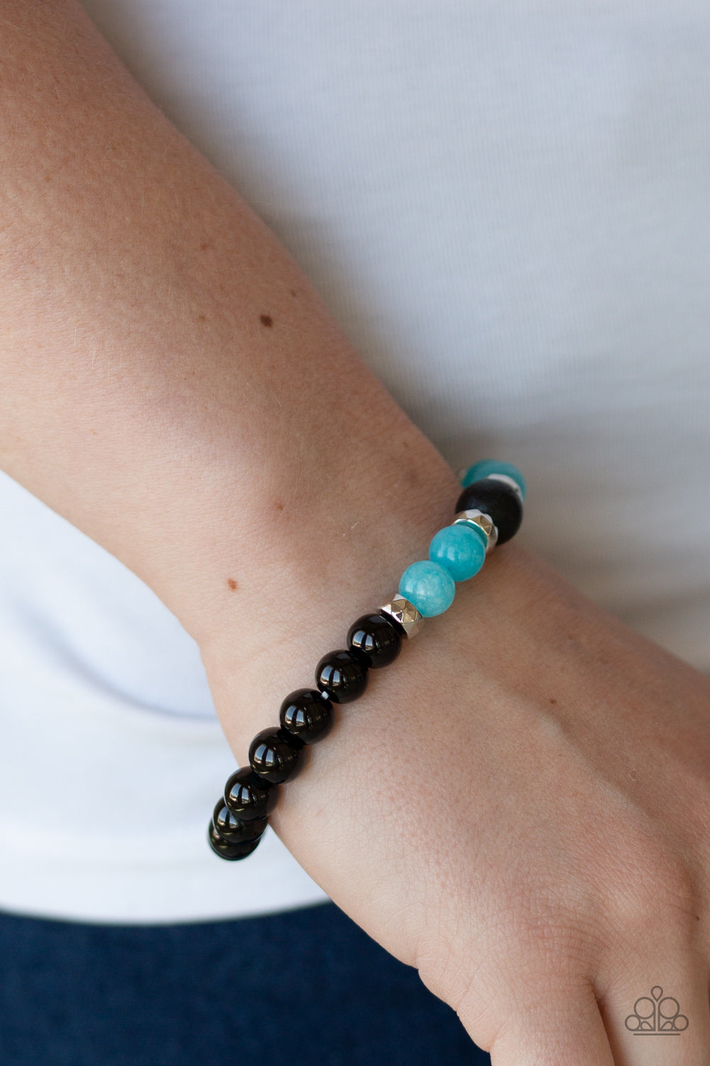 Paparazzi Accessories-Super Serene Blue Bracelet