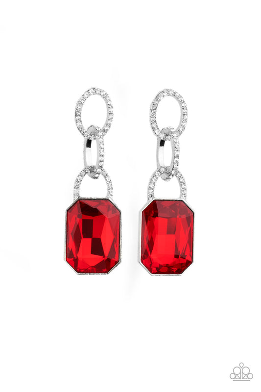 Paparazzi Accessories-Superstar Status Red Earrings