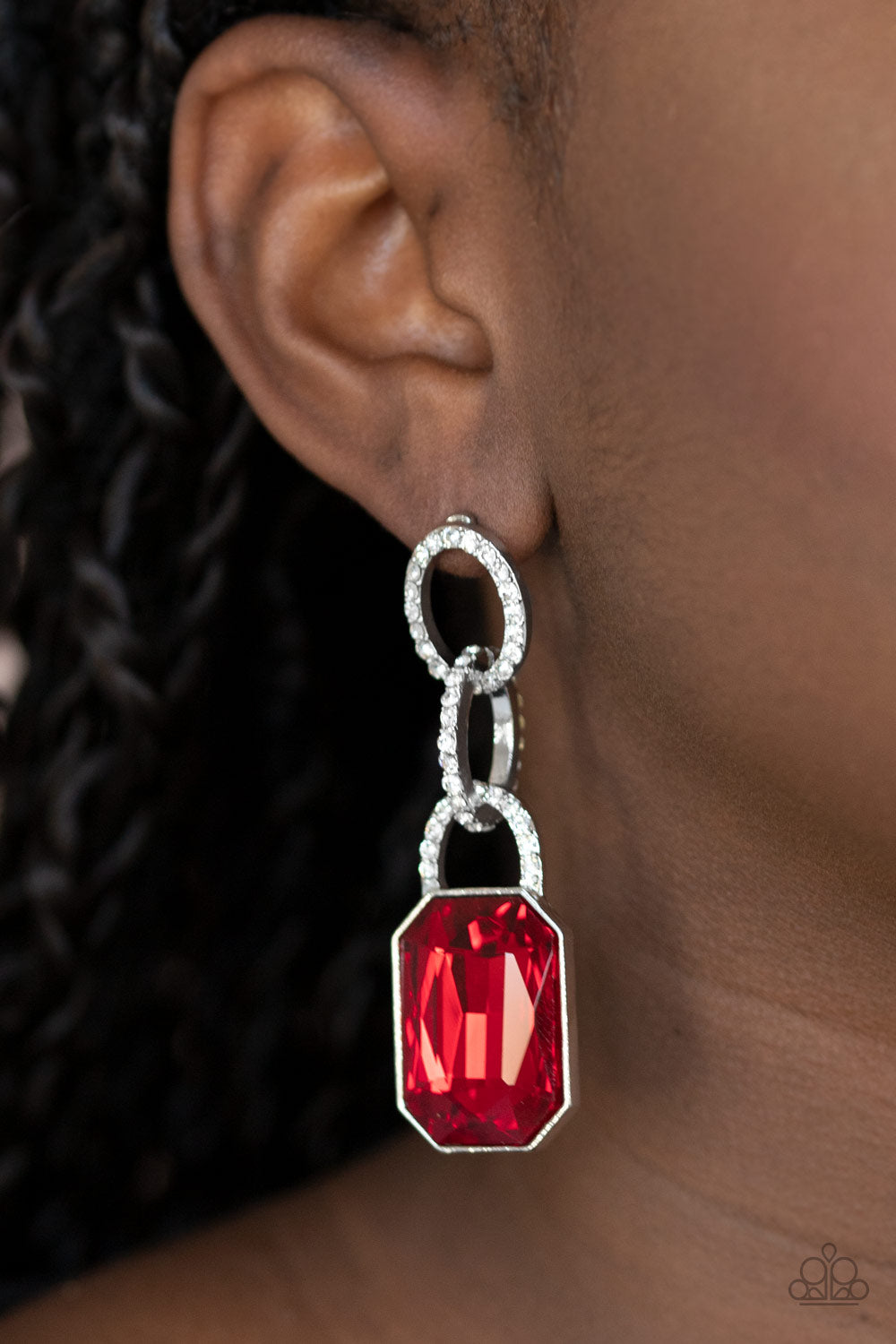 Paparazzi Accessories-Superstar Status Red Earrings