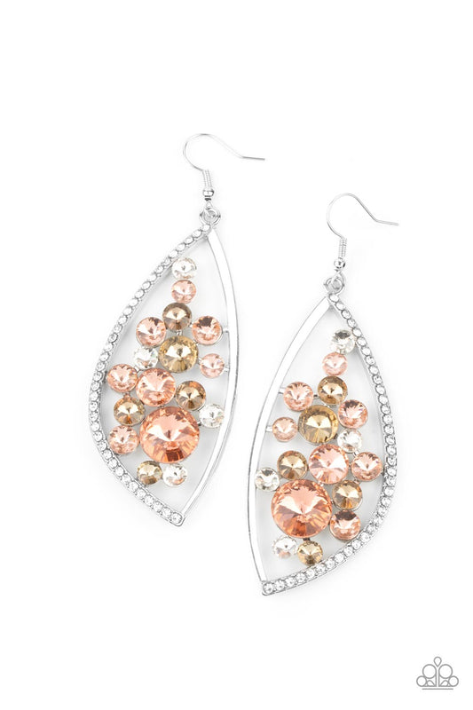 Paparazzi Accessories-Sweetly Effervescent Multi Coalesce Rhinestone Earrings