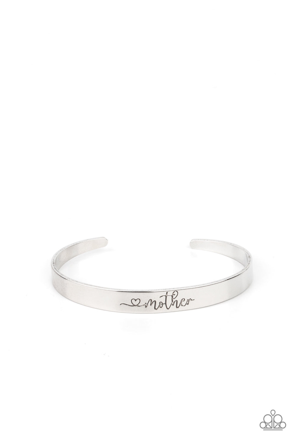 Paparazzi Accessories-Sweetly Named Silver Cuff Engraved "Mother" Bracelet