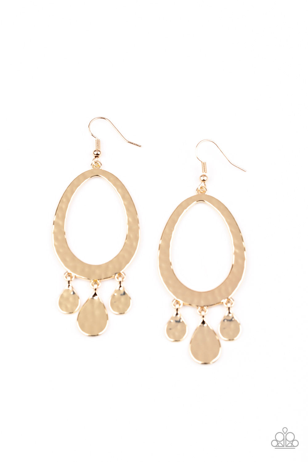 Paparazzi Accessories-Taboo Trinket Gold Earrings