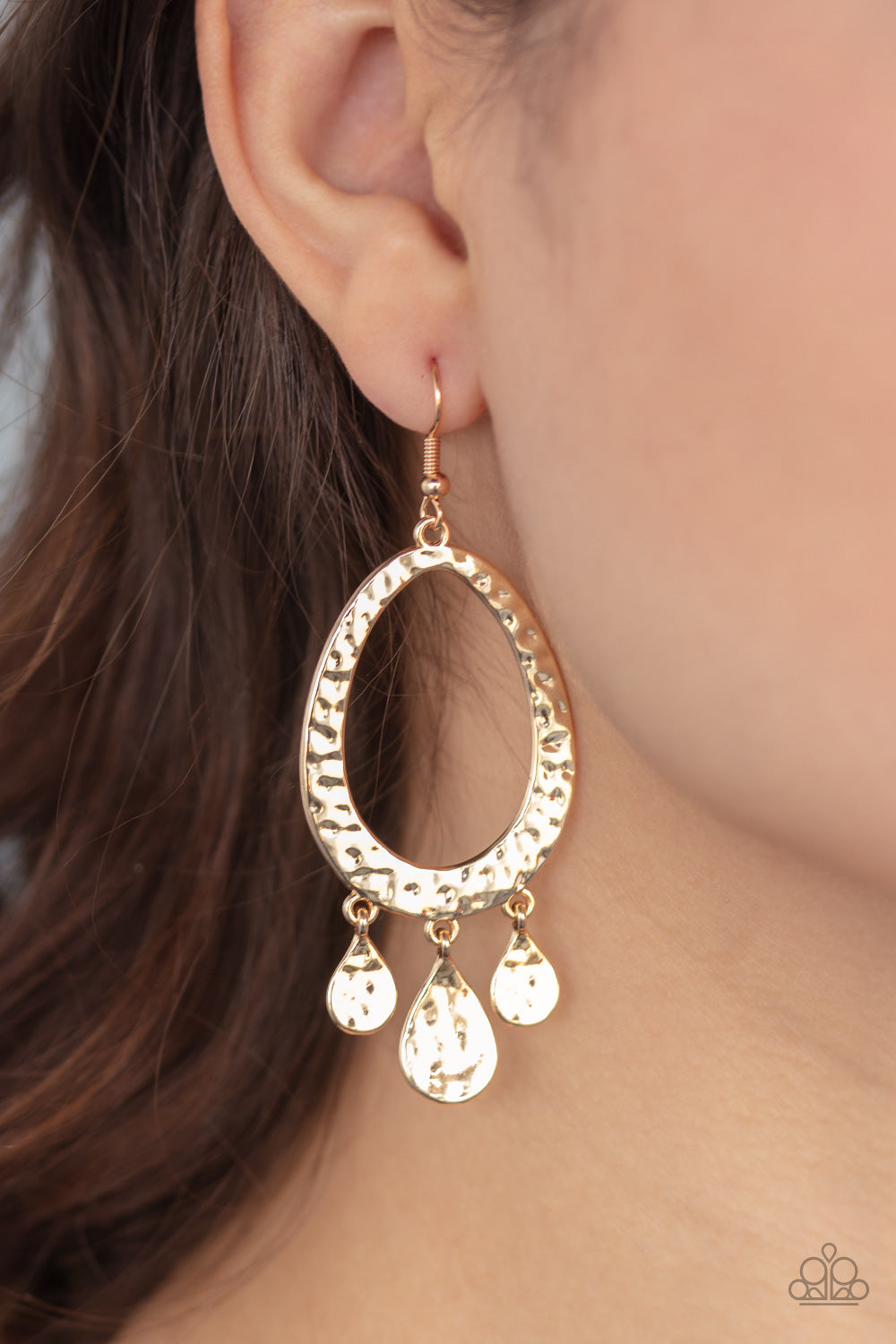 Paparazzi Accessories-Taboo Trinket Gold Earrings