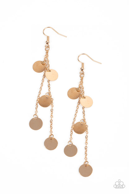 Paparazzi Accessories-Take A Good Look Gold Dainty Earrings