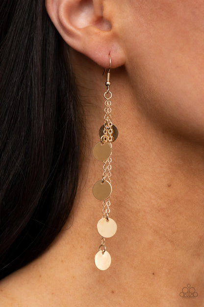 Paparazzi Accessories-Take A Good Look Gold Dainty Earrings