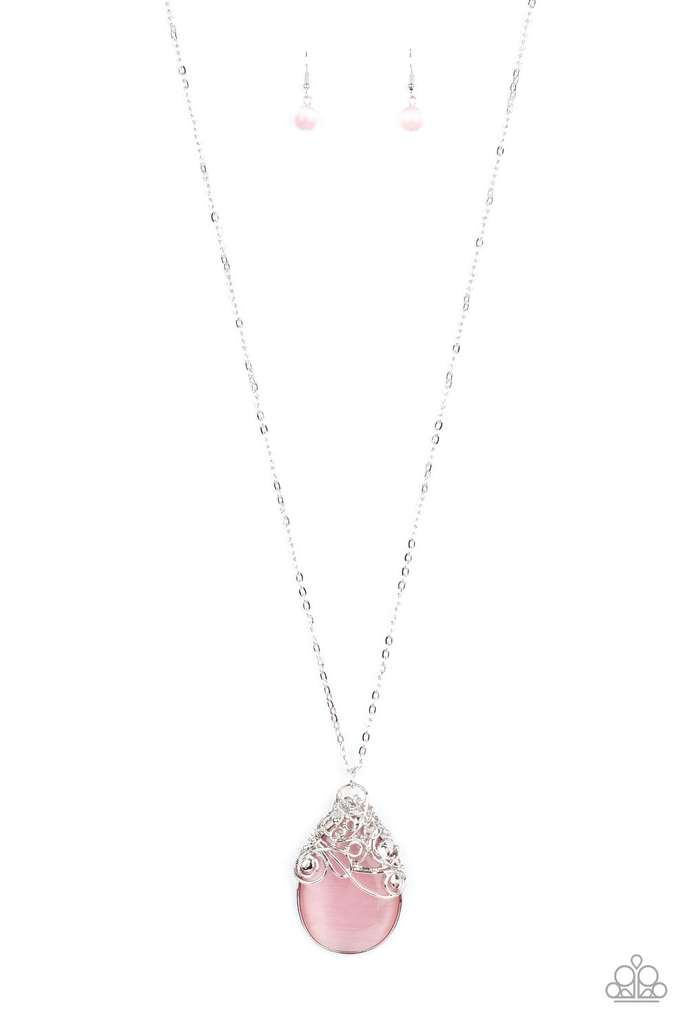 Paparazzi Accessories-Tangled Gardens Pink Necklace Set